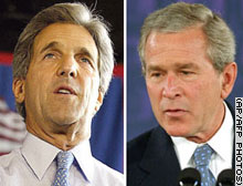 John Kerry, George Bush