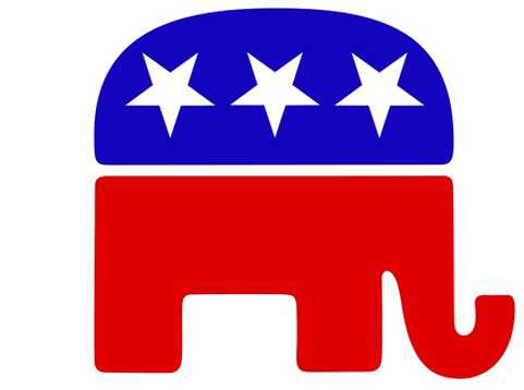 Republican Party Logo, GOP, Elephant, Inverted, Upsidedown, Star