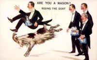 Masonic Goat Postcard, Freemasons, freemason, Freemasonry