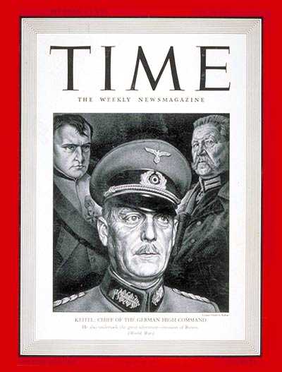 Keitel, Hindenberg, Napoleon, Time Magazine Cover