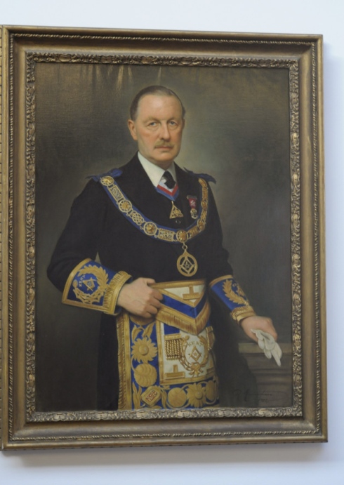 Oil painting of Lord Cornwallis at the Canterbury Masonic Lodge